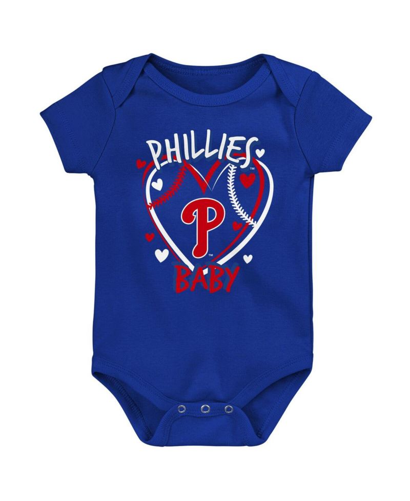 Baby Boys and Girls Philadelphia Phillies Slide Home 3-Pack Bodysuit Set
