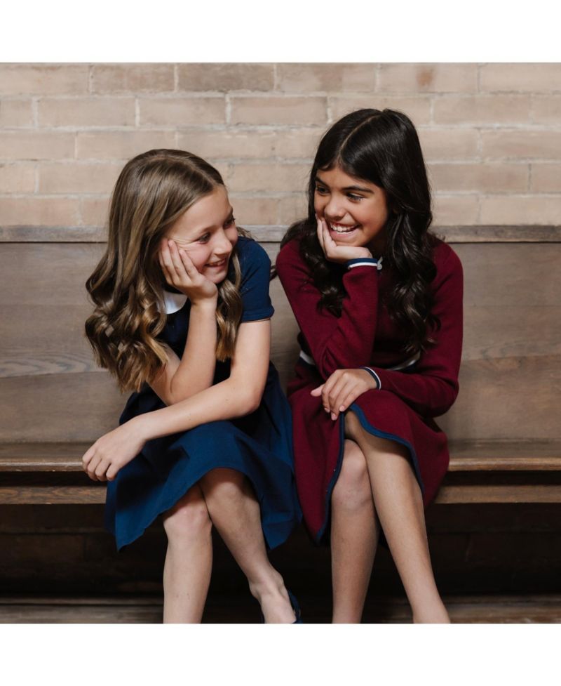 Toddler Girls Hope and Henry Long Sleeve Collared Henley Sweater Dress
