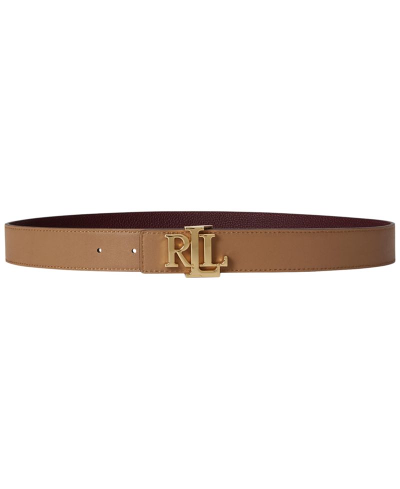 Reversible Pebbled Leather Buckle Belt
