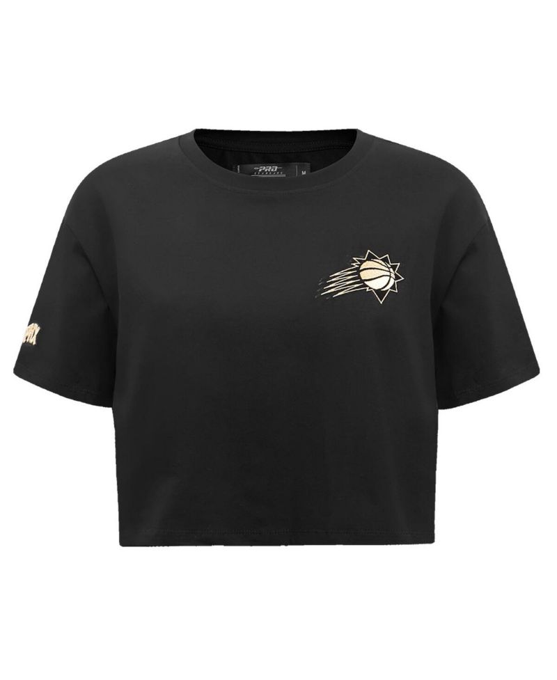 Women's Black Phoenix Suns Holiday Glam Boxy T-shirt