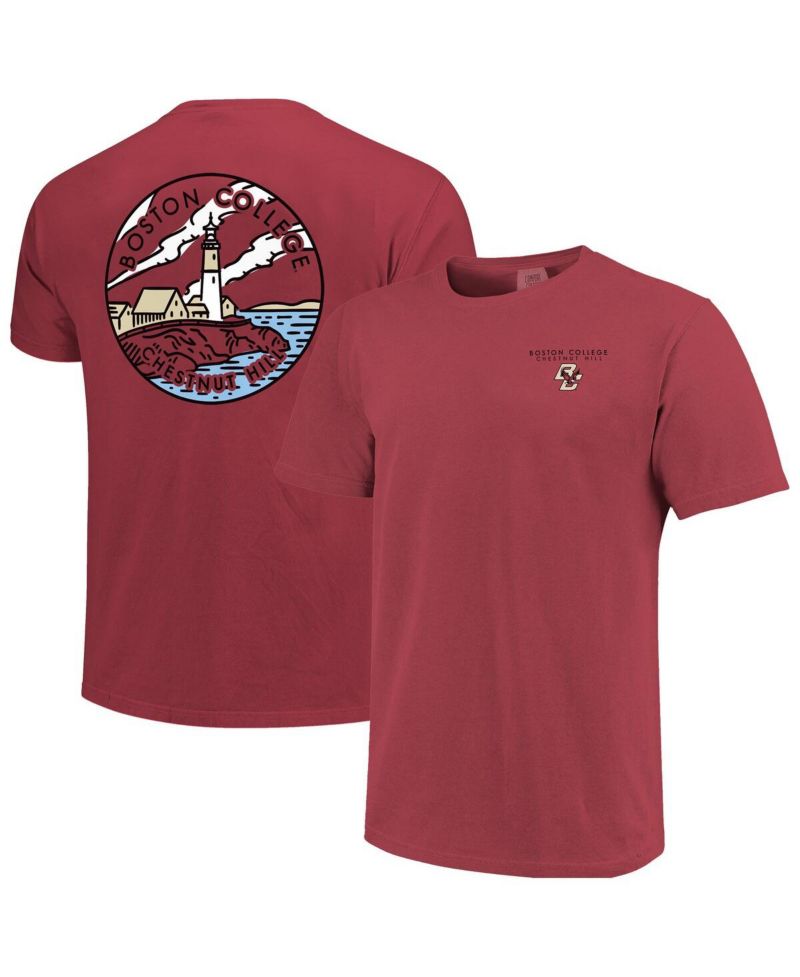 Men's and Women's Maroon Boston College Eagles Scenic Comfort Colors T-Shirt