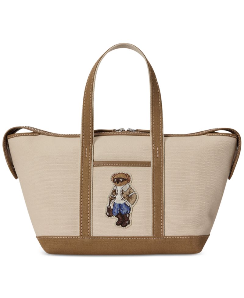 Women's Bear Canvas Mini Shopper Tote