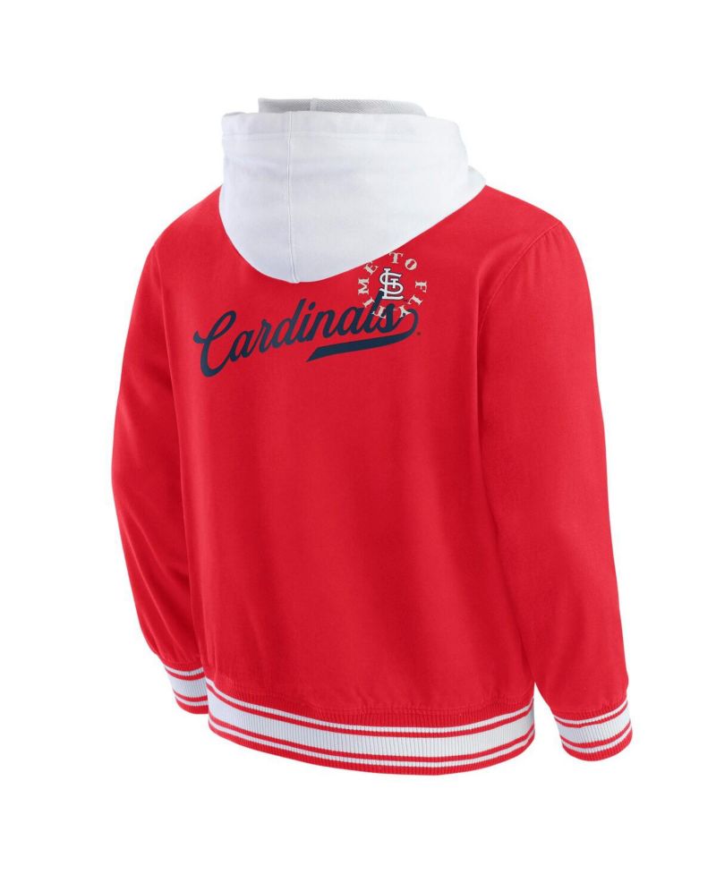 Men's Red St. Louis Cardinals Full-Snap Hooded Jacket