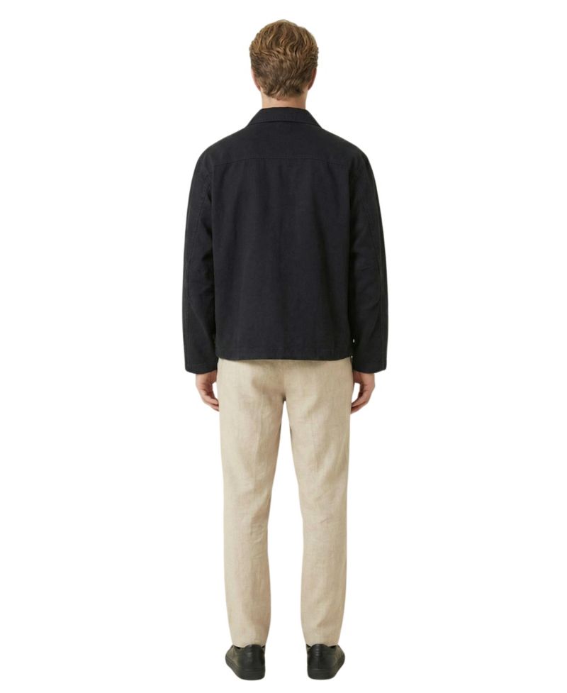 Men's Embroidered Contrast-Trim Zip-Front Jacket