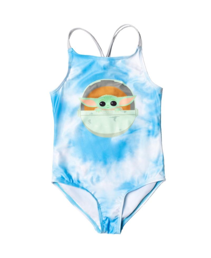 Girls Grogu One Piece Bathing Suit