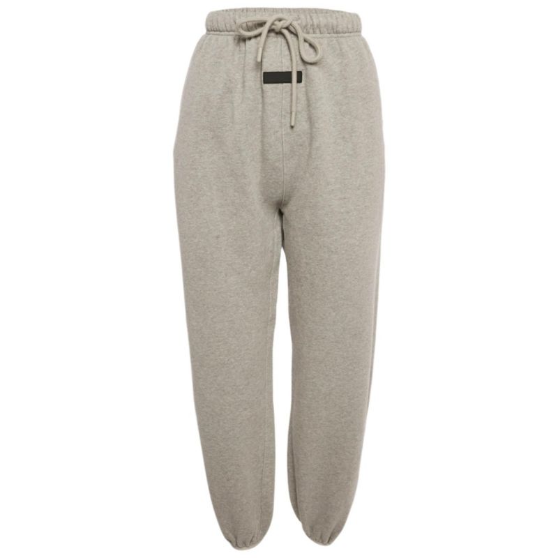 Women's Grey Cotton Knit Fleece Lined Sweatpants