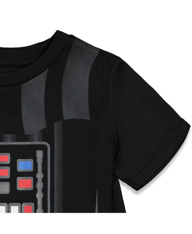 Darth Vader Costume T-Shirt Shorts & Cape 3 Piece