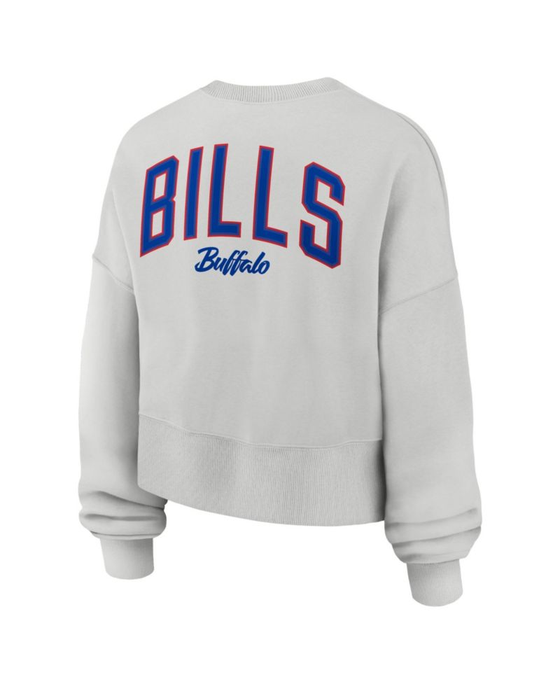 Women's Gray Buffalo Bills Oversized Primetime Phoenix Fleece Sweatshirt