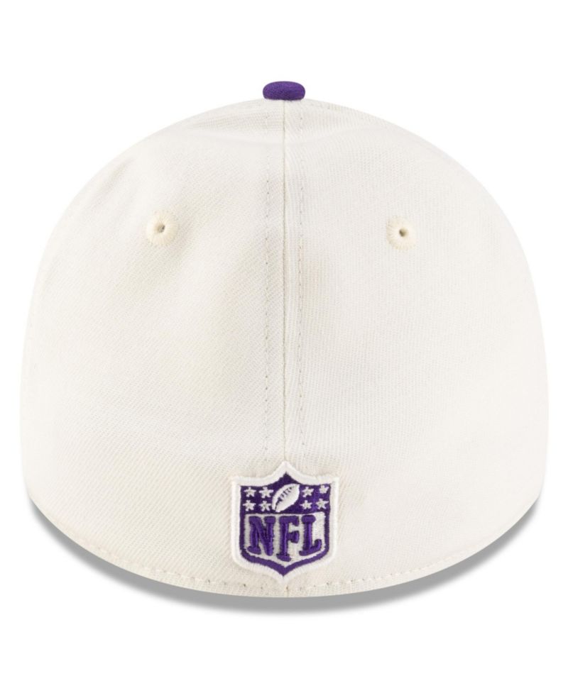 Men's Cream/Purple Minnesota Vikings 2025 NFL Draft 39THIRTY Flex Hat