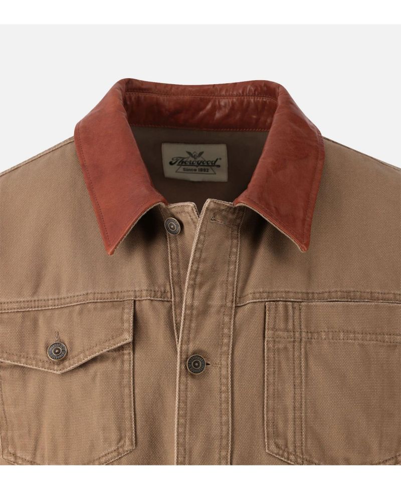 Big & Tall Men's Stone Wash Canvas Trucker Jacket