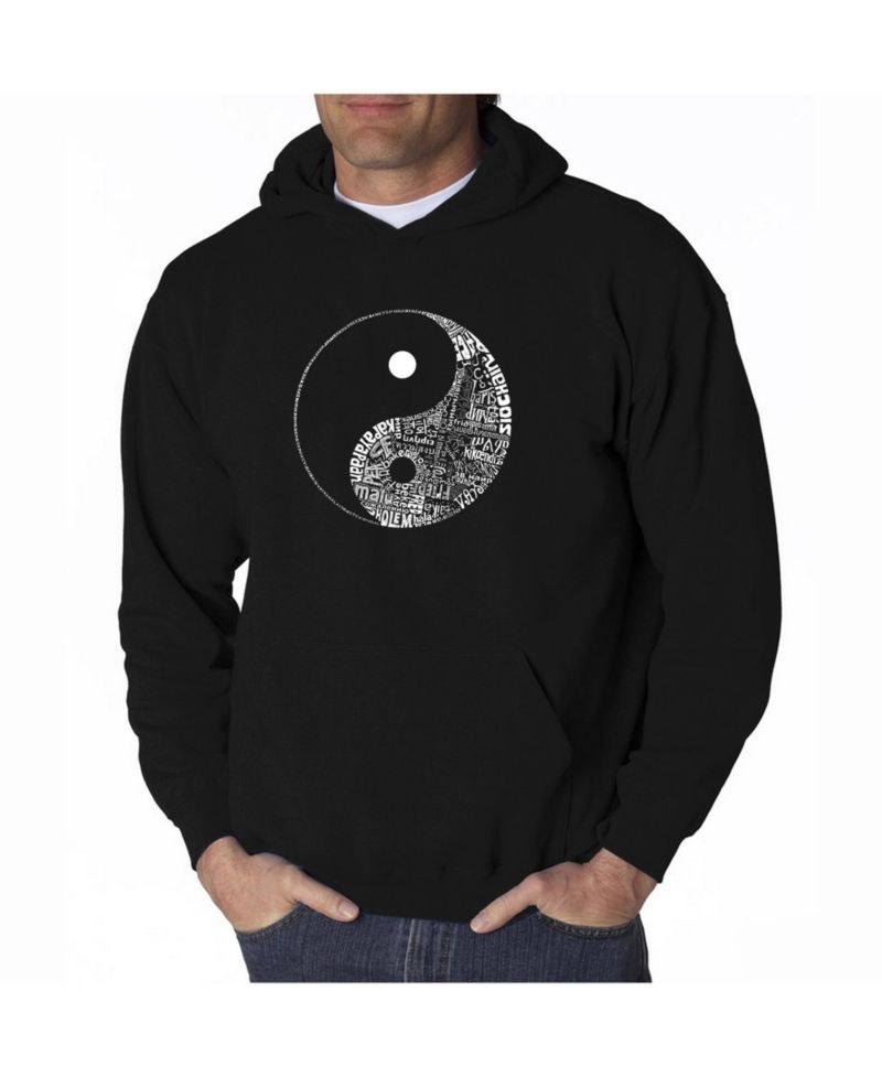 Men's Word Art Hoodie - Yin Yang