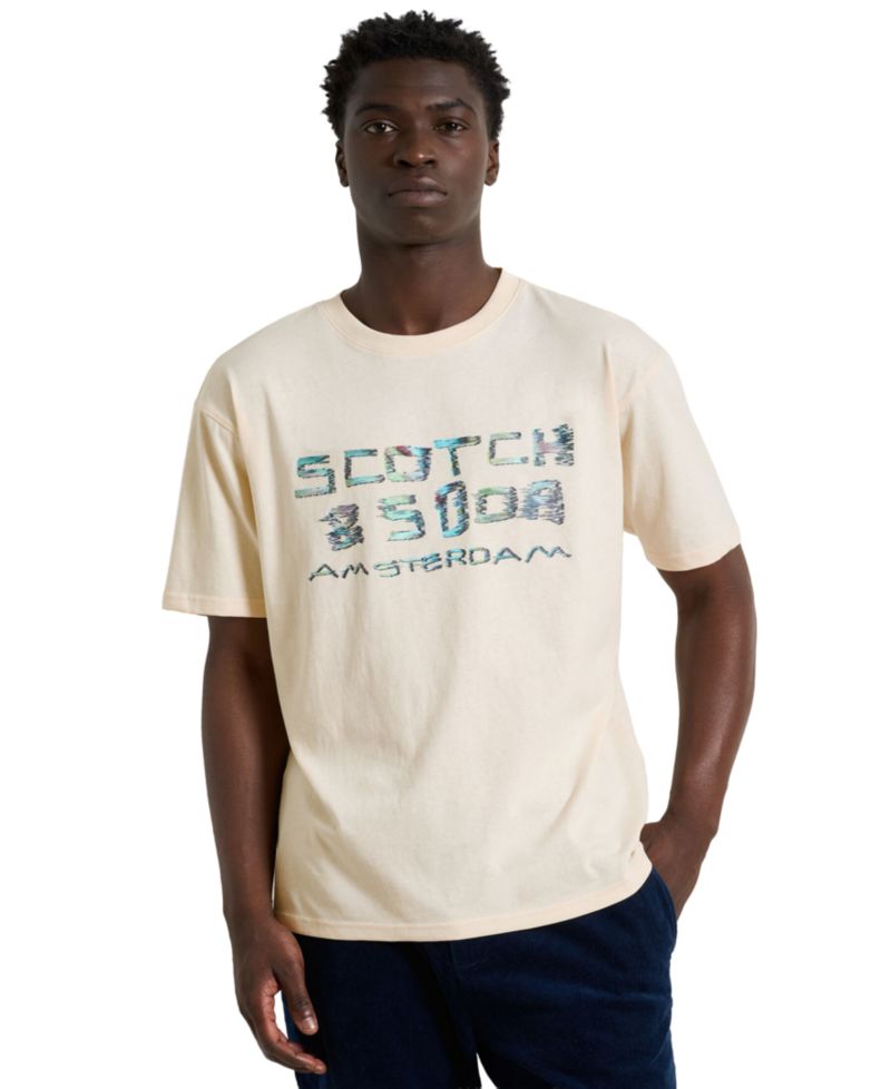 Men's Printed Glitch Graphic T-Shirt
