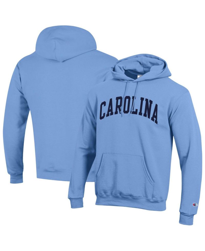 Men's Carolina Blue North Carolina Tar Heels Basic Arch Fleece Pullover Hoodie Sweatshirt