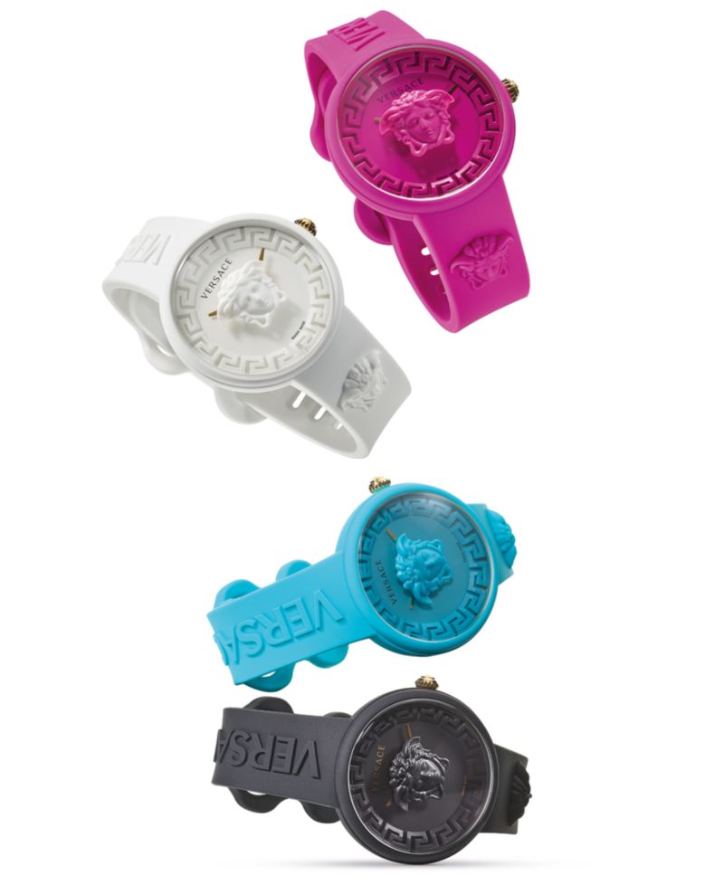 Women's Swiss Medusa Pop White Silicone Strap Watch 39mm