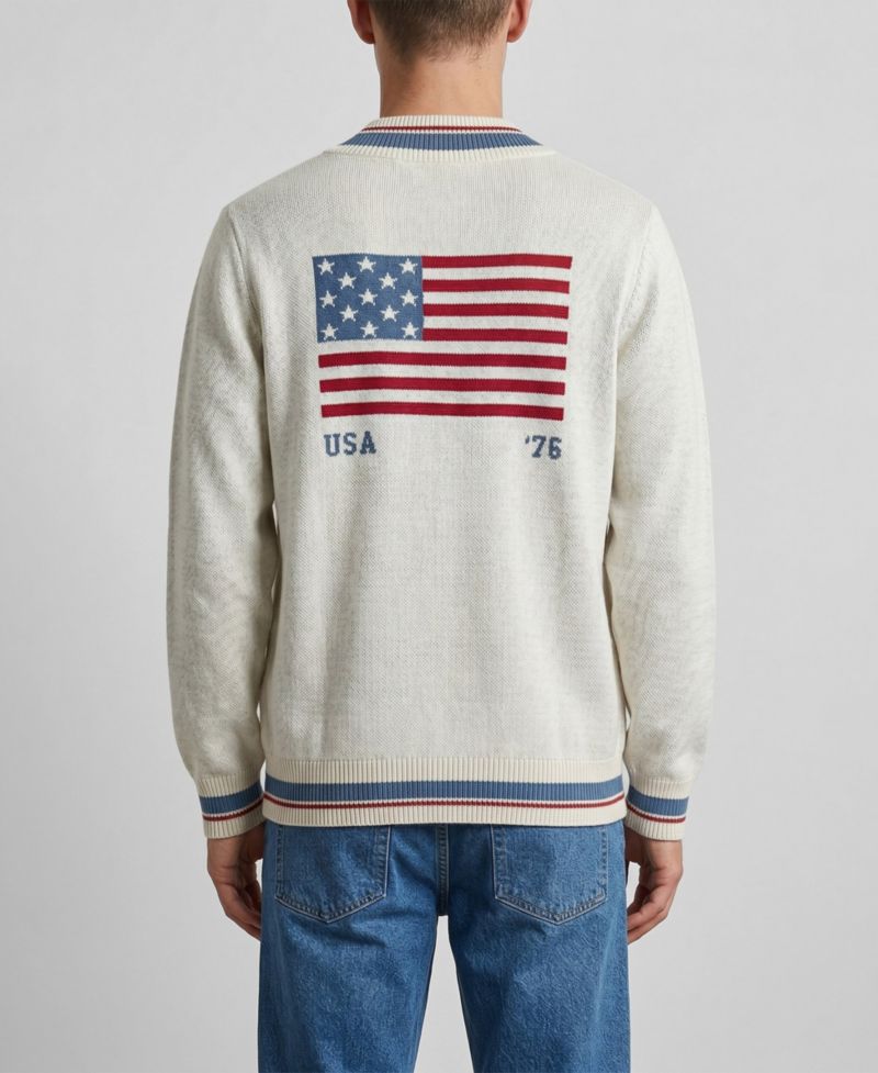 Men's and Women's Natural North Carolina Tar Heels Americana Striped Full-Button Cardigan