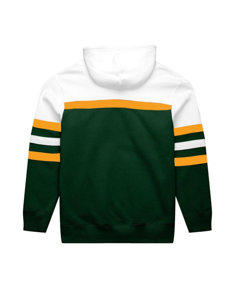 Men's White/Green Bay Packers Big & Tall Head Coach Hoodie