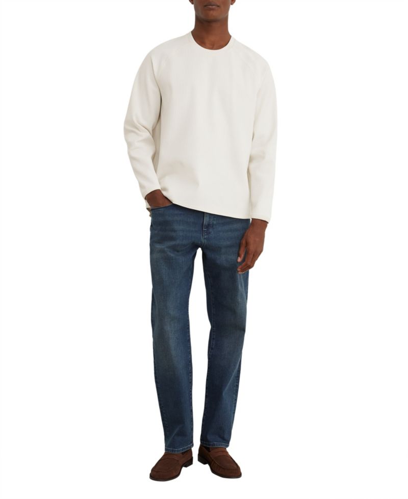 Men's Soren Waffle-Knit Raglan-Sleeve Crewneck Sweatshirt