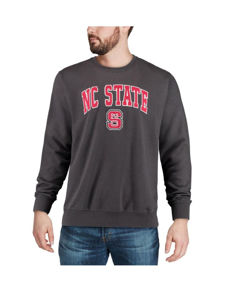 Men's NC State Wolfpack Arch & Logo Crew Neck Sweatshirt