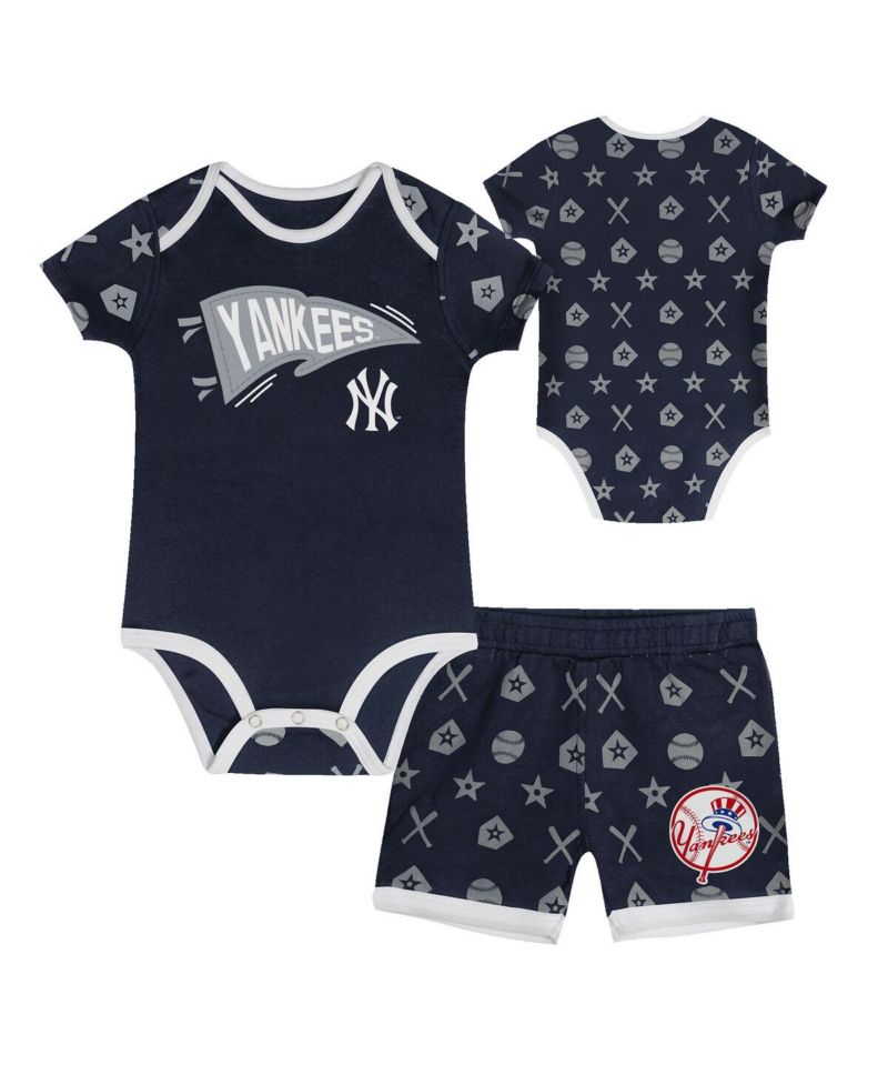 Baby Boys and Girls 2-Piece Navy New York Yankees On Deck Diaper Cover Set