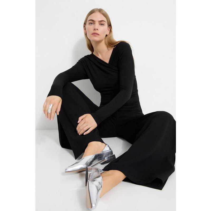 Women's Jisoo V-Neck Ruched-Side Convertible Jersey Top