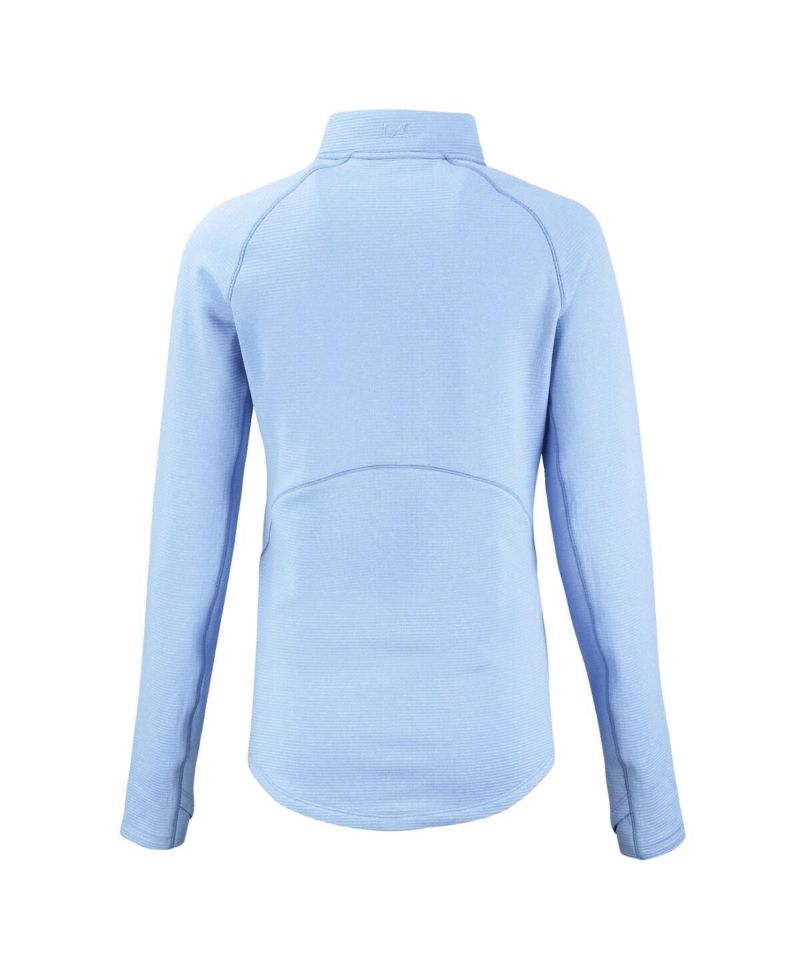 Women's Powder Blue Buffalo Bills Peshastin Eco Fleece Half-Zip Sweatshirt