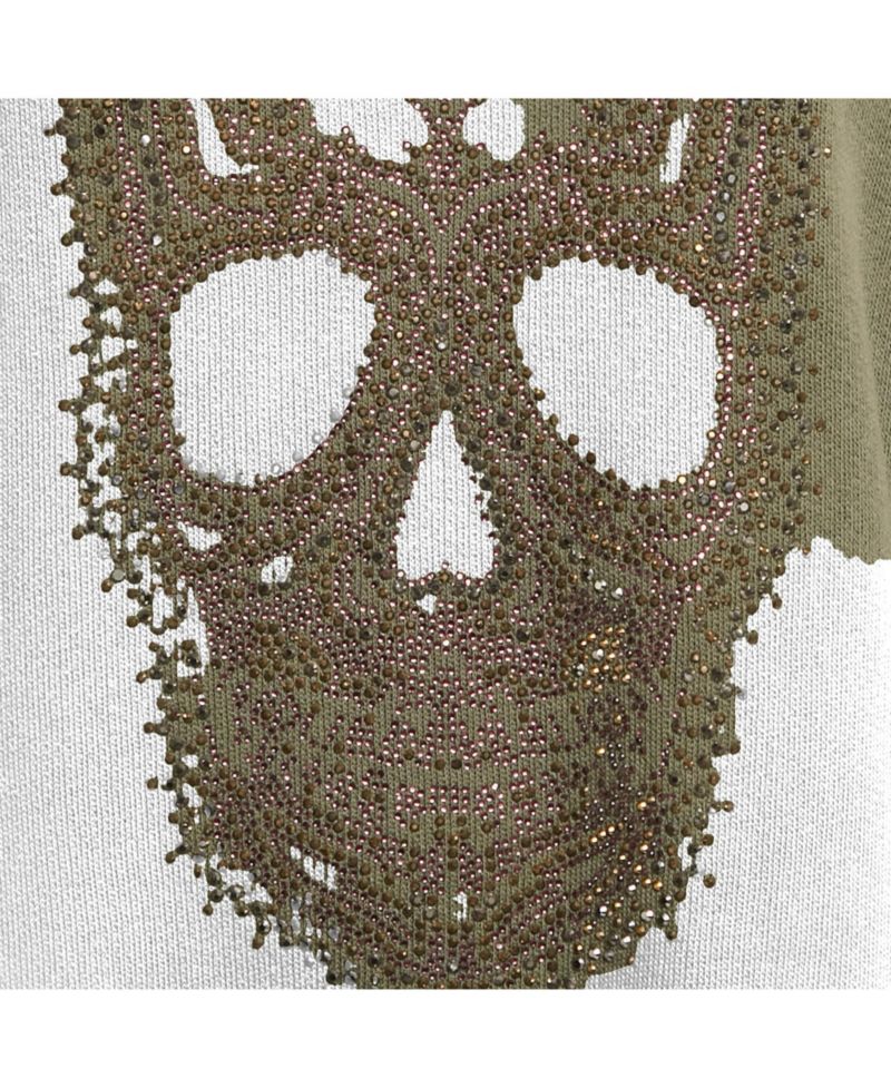 Women's Skull Embellished Cotton Anael Tunic Sweater
