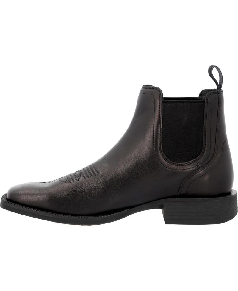 Men's Shyloh Full-Grain Leather Square Toe Chelsea Boots