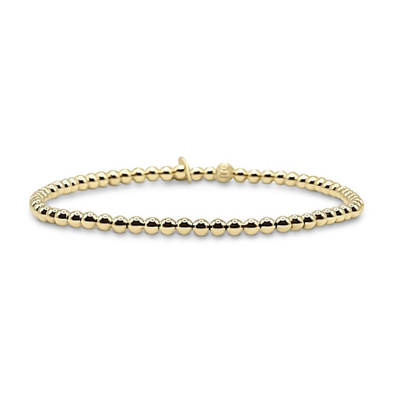 Non-Tarnishing Gold filled, 3mm Gold Ball Stretch Bracelet