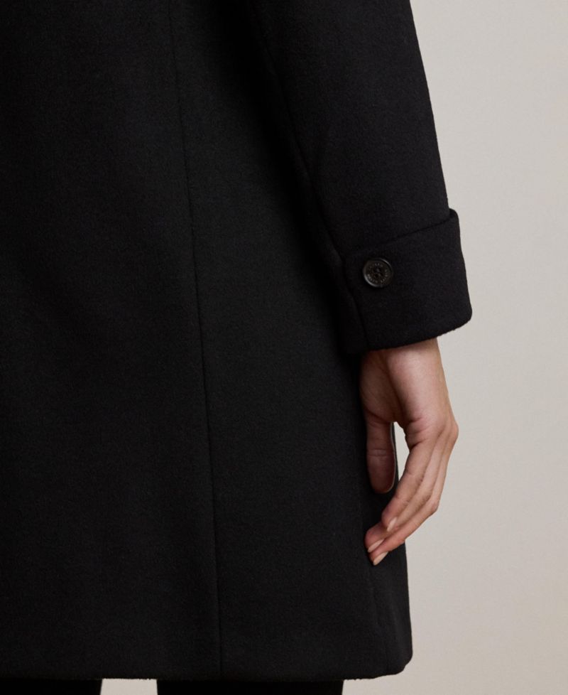 Petite Notched-Collar Walker Coat
