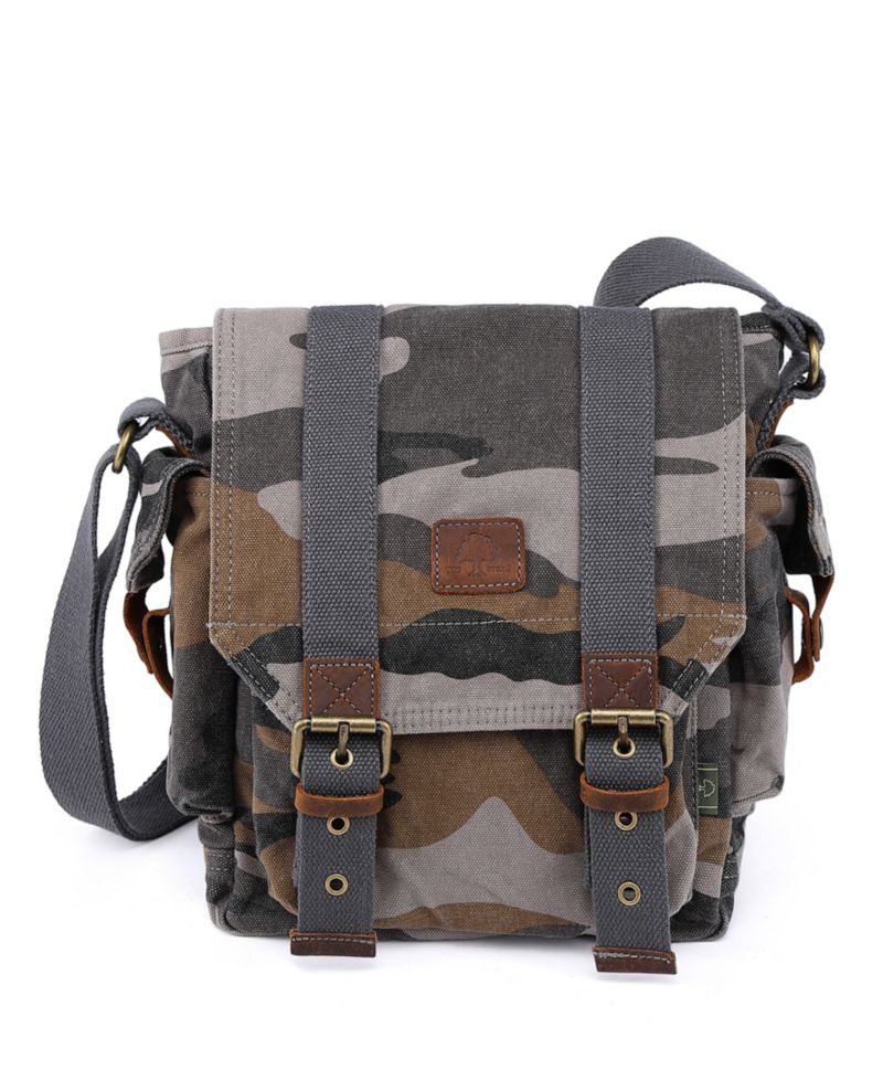 Camo Canvas Crossbody Bag