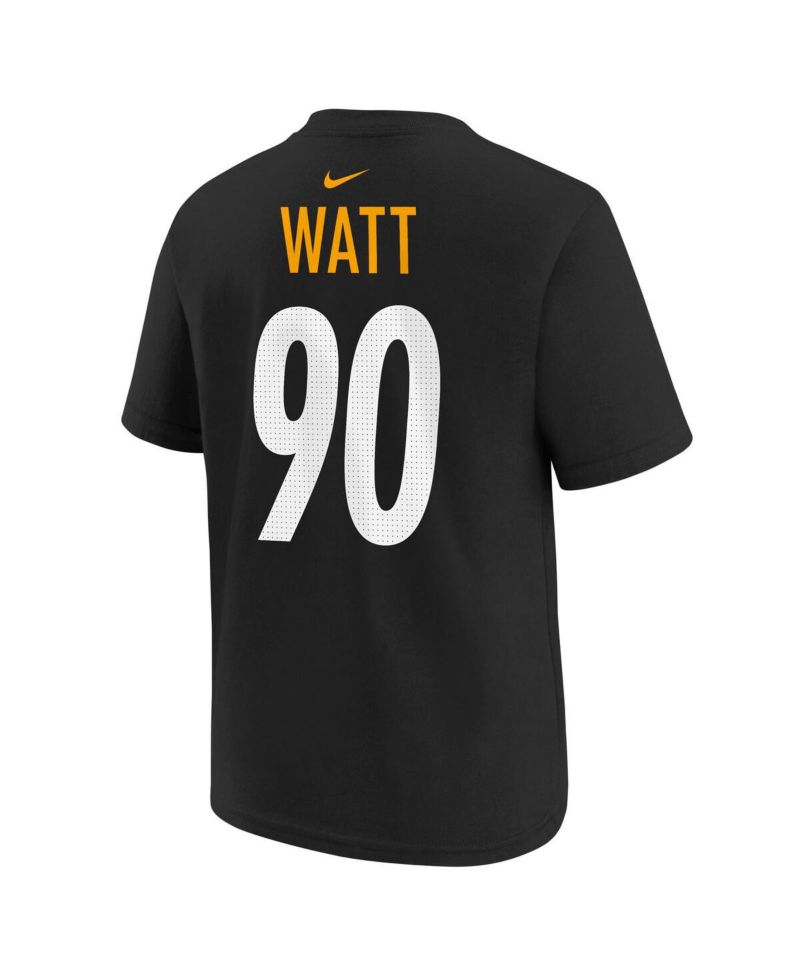 Big Boys and Girls T.J. Watt Black Pittsburgh Steelers Player Name & Number T-Shirt