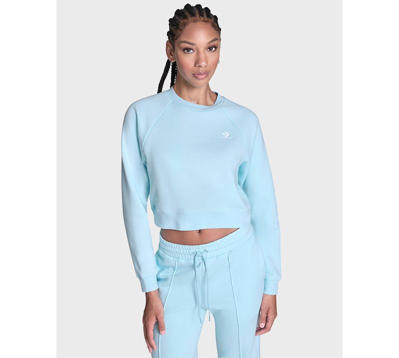 Women's Star Chevron Cropped Crewneck Sweatshirt