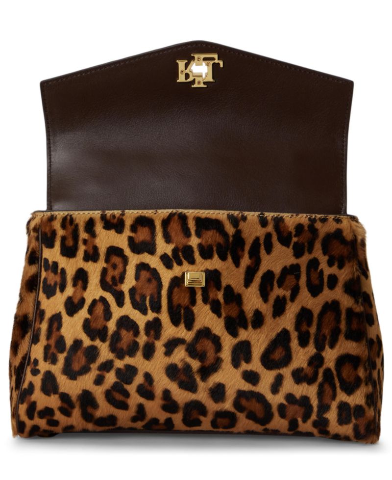 Farrah Leopard Print Small Soft Satchel Bag