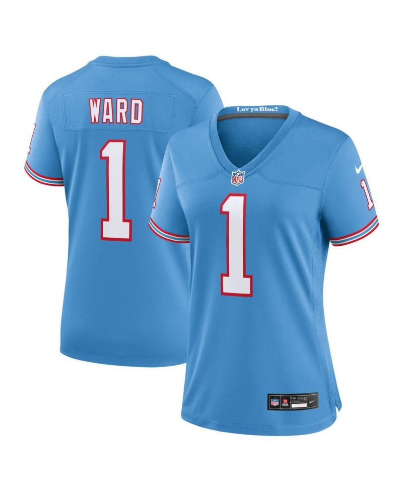Women's Cam Ward Light Blue Tennessee Titans 2025 NFL Draft 2nd Alternate Game Jersey