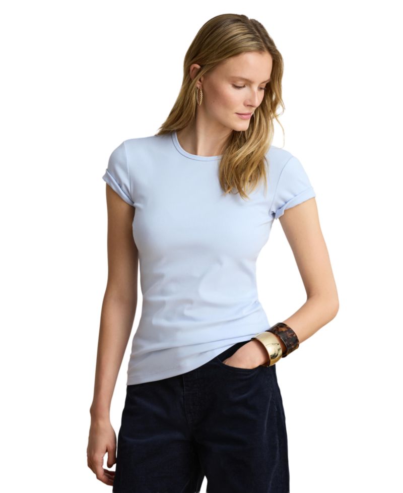 Stretch Knit T-Shirt, Regular & Petite
