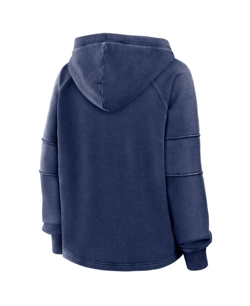 Women's Navy Dallas Cowboys Oversized Raglan Gridiron Hoodie