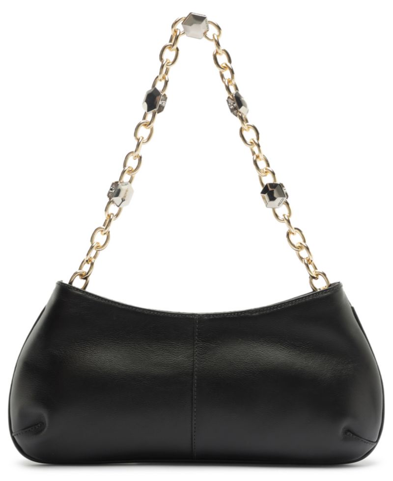 Luna Small Leather Chain Baguette Handbag