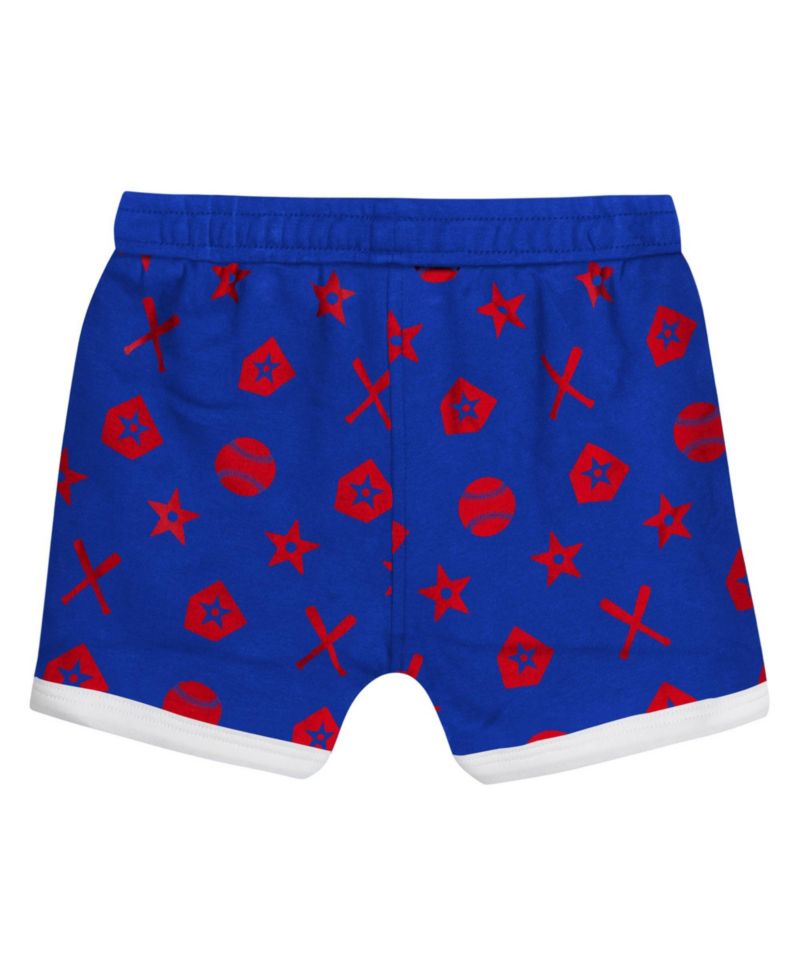 Baby Boys' and Girls' Chicago Cubs On Deck Short-Sleeve Screen Print Bodysuit and Shorts Set