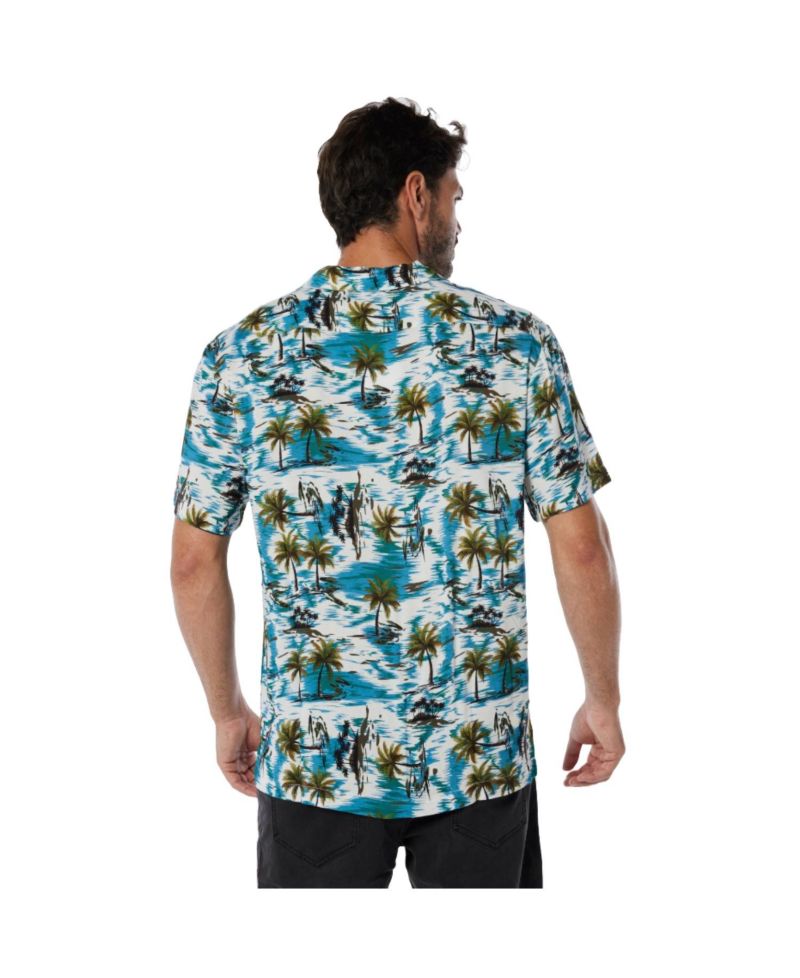 Men's Casual Button-Down Hawaiian Short Sleeve Shirt