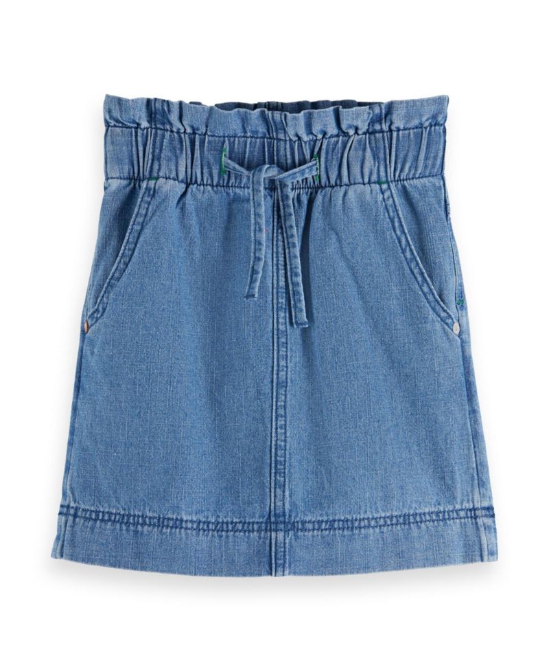 Little Girls Sporty Lightweight Denim Skirt