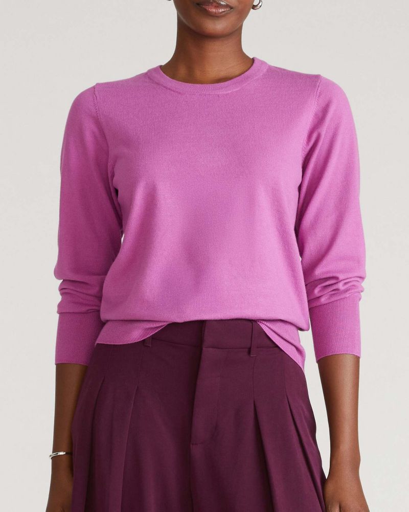 Plus Size Savvy Fine Knit Crew Sweater