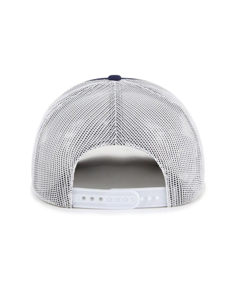 Men's Navy Los Angeles Angels Meander Foam Trucker Snapback Hat
