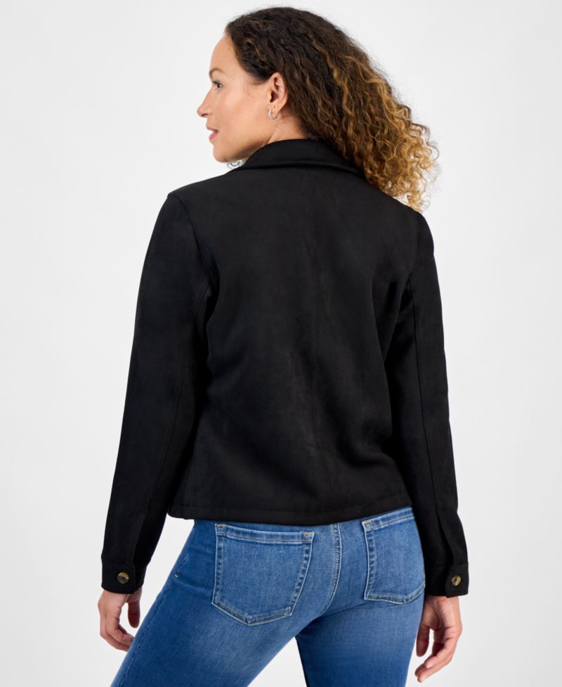 Petite Faux-Suede Jacket