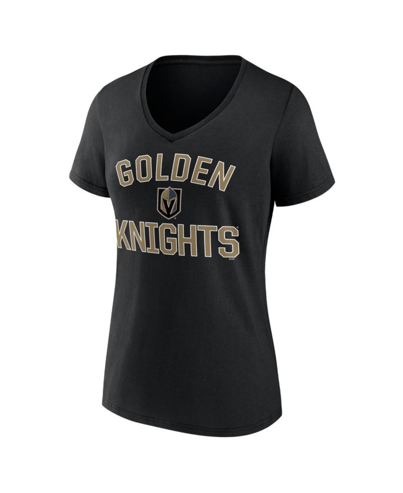 Women's Black Vegas Golden Knights Arch Victory V-Neck T-Shirt