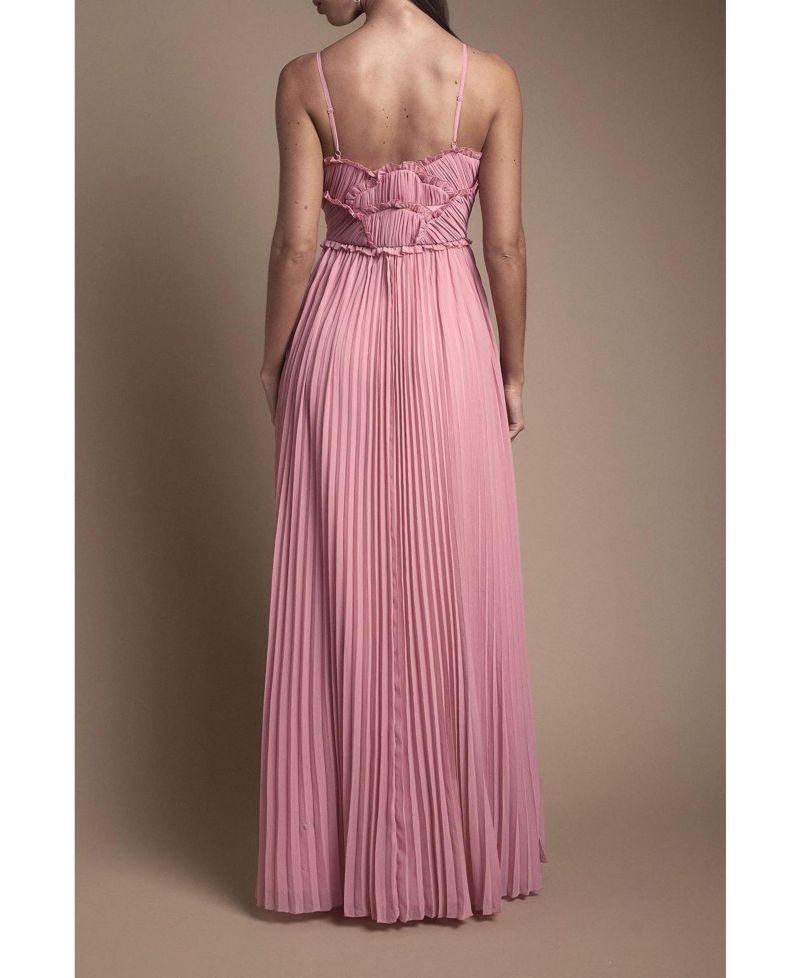 Women's Bridesmaid Dress With Ruffle Detail