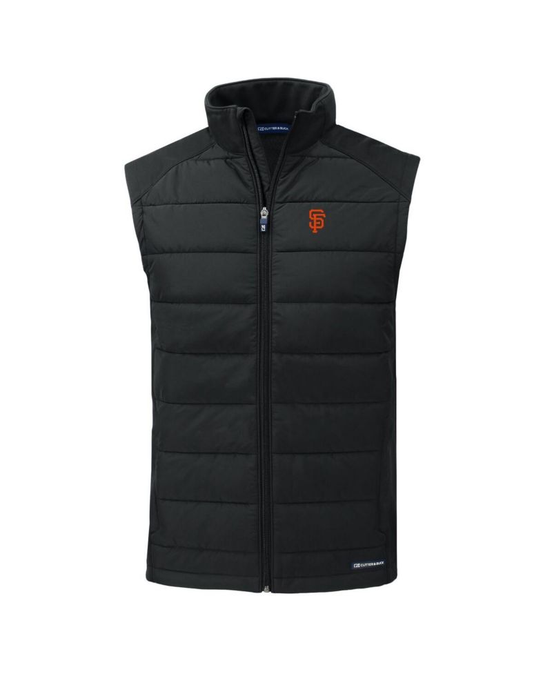 Men's Black San Francisco Giants Evoke Hybrid Eco Softshell Full-Zip Vest