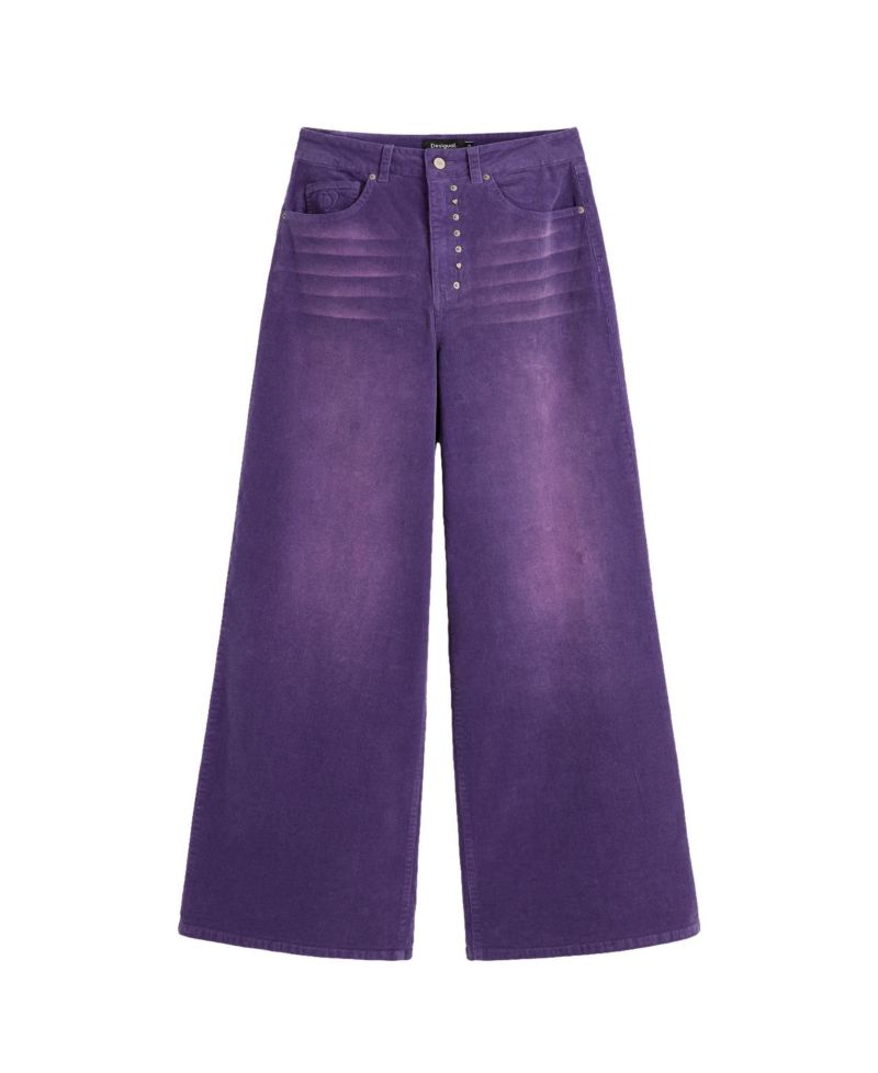 Women's Wide-Leg Corduroy Trousers