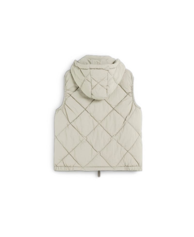 Boys' 4-20 Puffer Hooded Vest with Rubberised Skull Detail