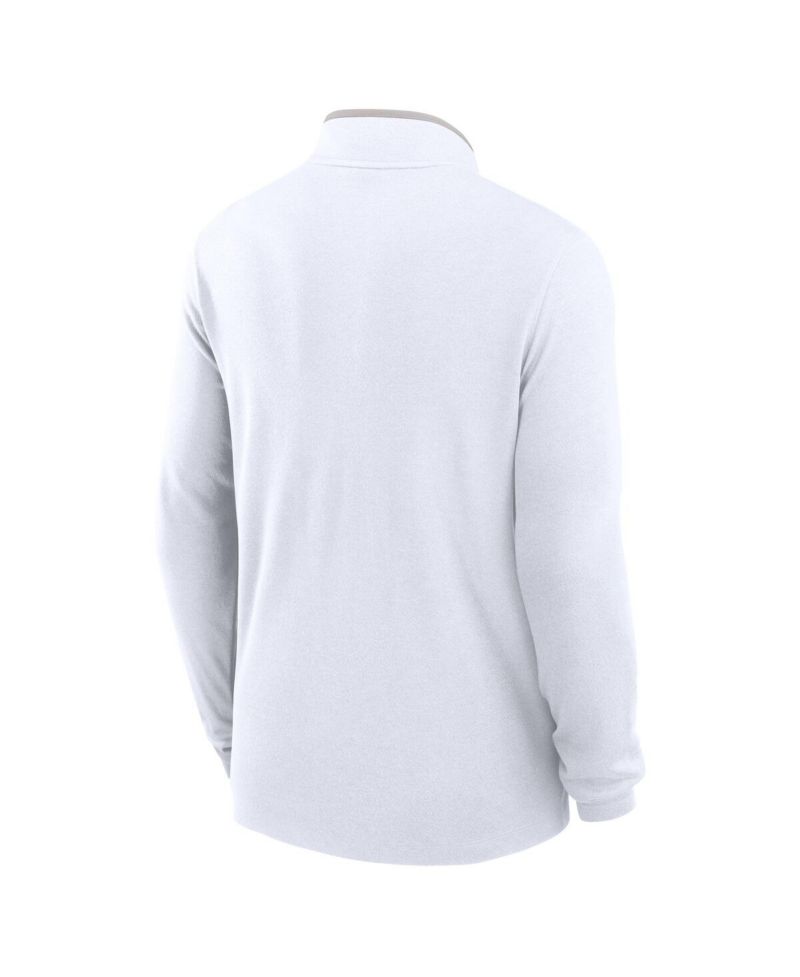 Men's White Ohio State Buckeyes Courtside Victory Dri-FIT Half-Zip Pullover Sweatshirt