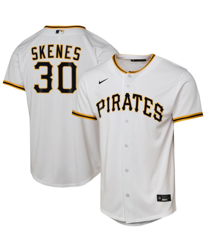 Big Boys and Girls White Paul Skenes Pittsburgh Pirates Home Replica Player Jersey